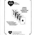 CEI Casino Electronics Incorporated Video Poker Manual for Version 51.03